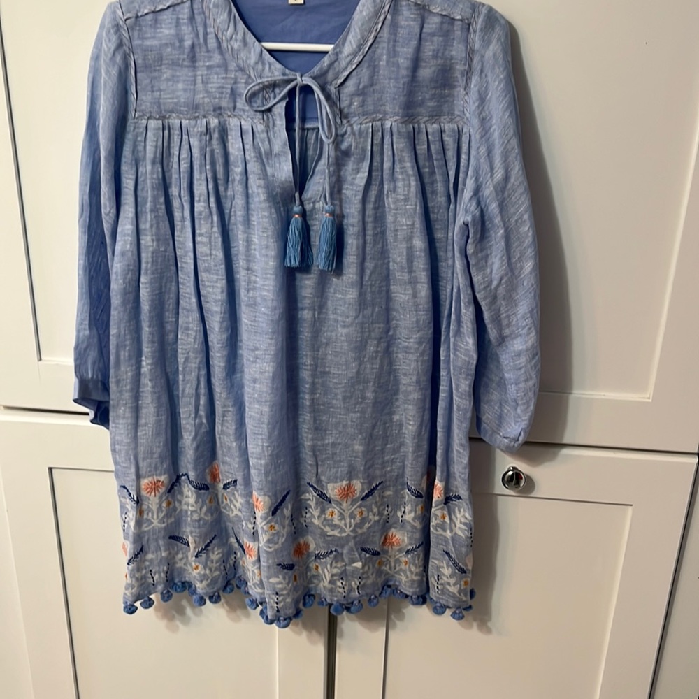 Roller Rabbit Serafina blouse size S- worn one time only - like new